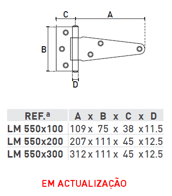 Lemes para portadas - Ferro Lacado Preto